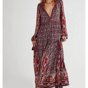 Free People Happy Feelings Midi Dress - L